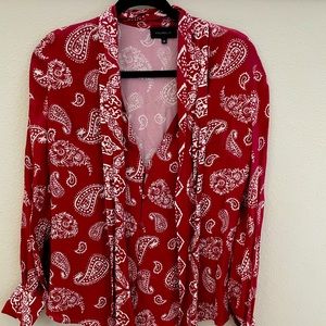 Majorelle, bandana button blouse